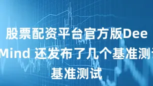 股票配资平台官方版DeepMind 还发布了几个基准测试