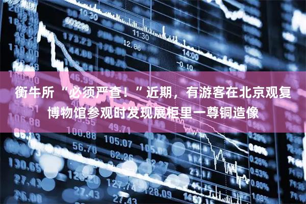 衡牛所 “必须严查！”近期，有游客在北京观复博物馆参观时发现展柜里一尊铜造像